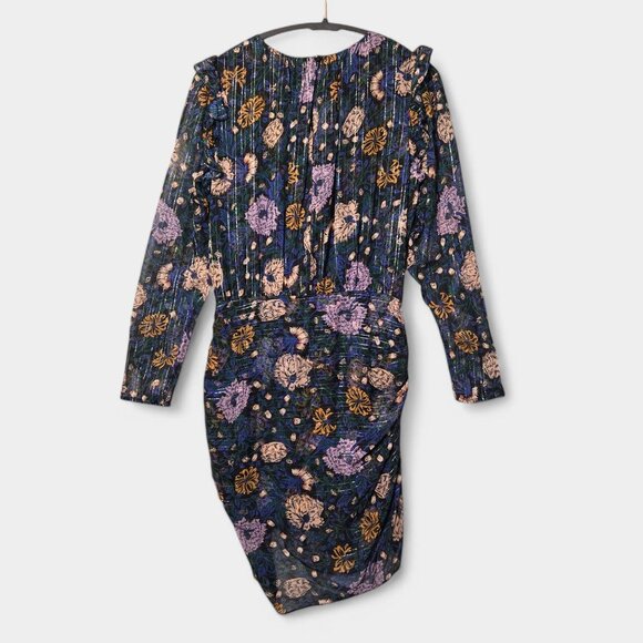 Veronica Beard Womens Peppa Floral Silk Blouson Mini Dress Cocktail Event 10 NWT - Picture 8 of 12